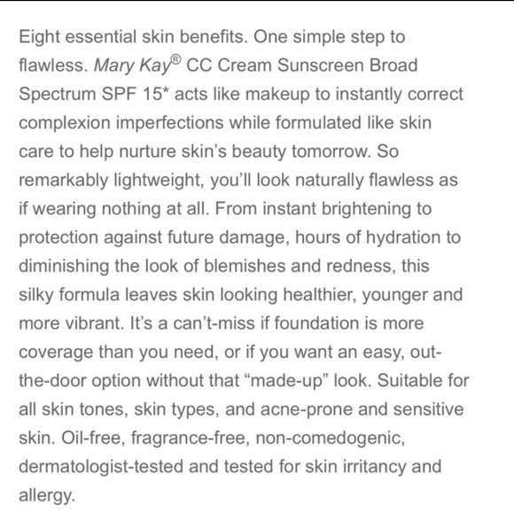 NEW VERY LIGHT Mary Kay TimeWise® Luminous 3D Foundation CC 1 fl. oz. - Picture 6 of 6